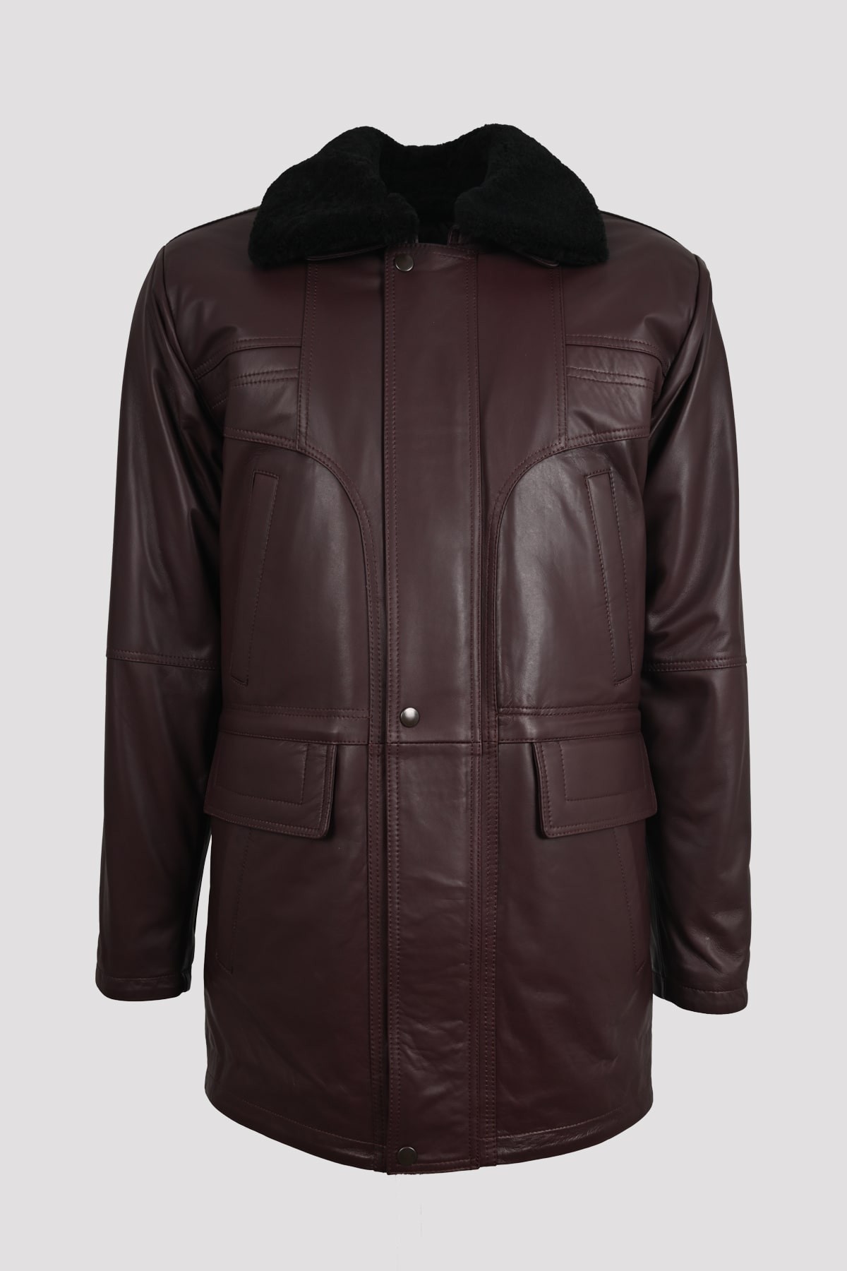 bordo leather coat mens Tarkan